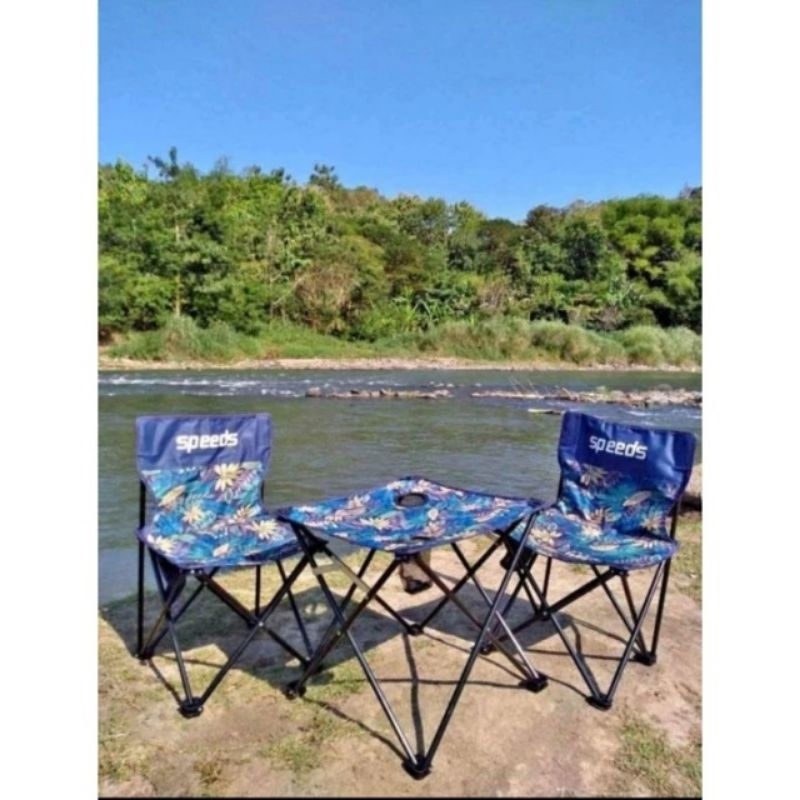 SPEEDS  MEJA LIAT PORTABLE MEJA LIPAT CAMPING MEJA LIPAT INDOOR OUTDOOR MOTIF