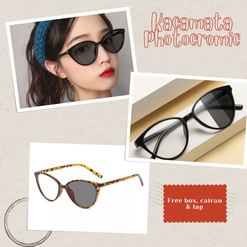 Paket Kacamata Photocromic | plastik Pria Wanita 2002