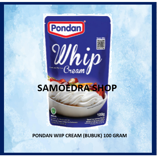 

(I-14) PROMO Pondan Whip Cream 100g POUCH WIIP CREAM PONDAN Pondan Whip Cream 100 gram Whipe Cream Bubuk Kemasan Pouch