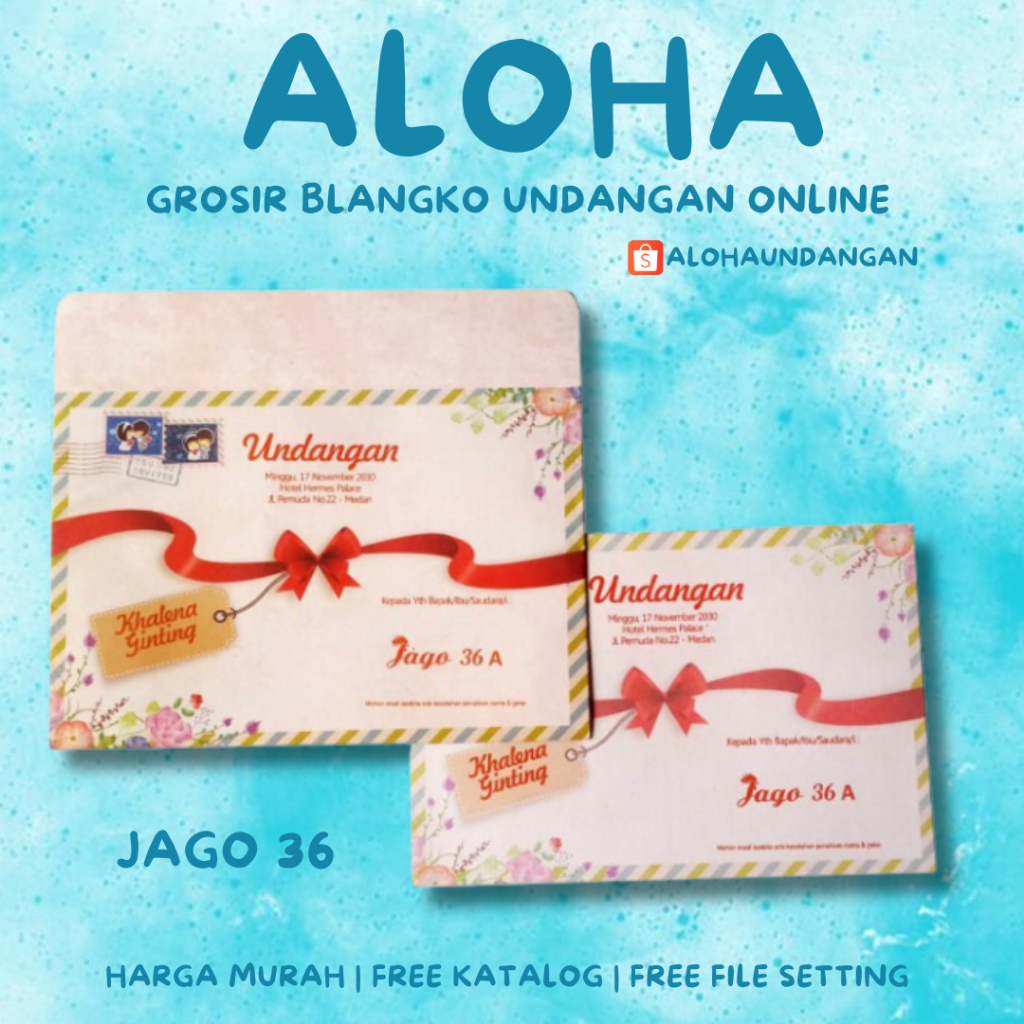 BLANGKO UNDANGAN JAGO 36 | Blangko Undangan kosong | Kertas Undangan Kosong | Undangan Murah | Blang