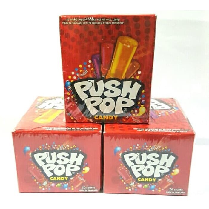 

permen rasa buah push pop candy - fruit flavors Kemasan BOX isi 20 Pcs