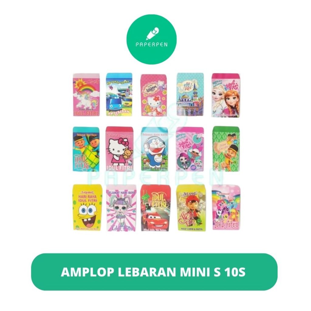 

(Pcs) Amplop Lebaran Mini S 10S/Amplop Lebaran Motif Random Isi 10Lembar