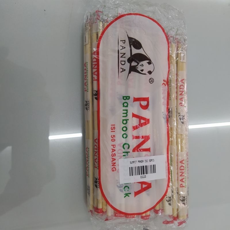 Sumpit Panda isi 50pasang/ sumpit kayu/ chopstick