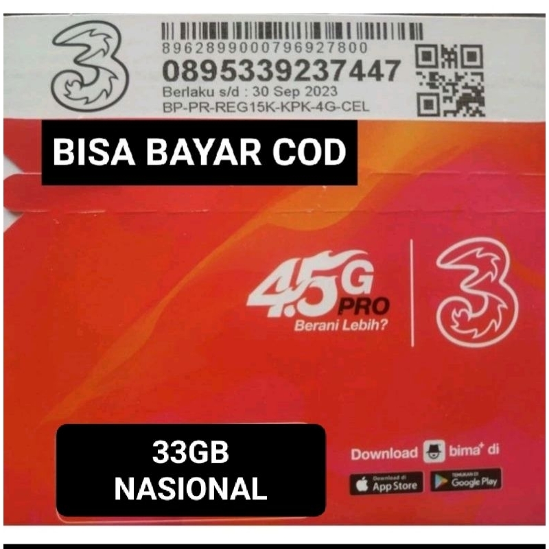 PERDANA TRI 33GB  (NASIONAL)