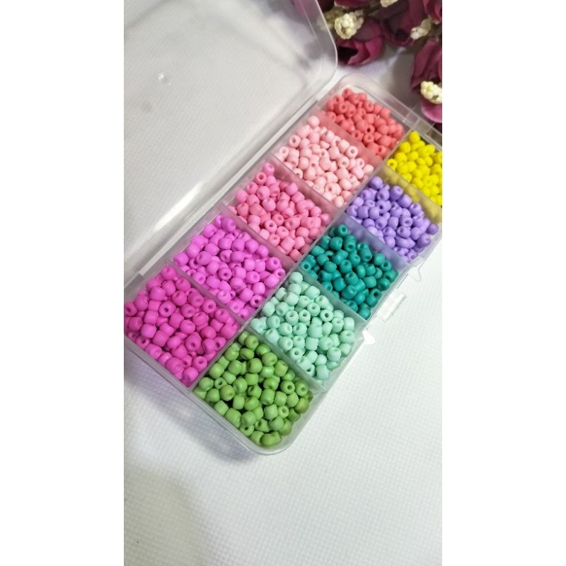 PAKET MANIK PASIR 6/0 (4MM) PASTEL