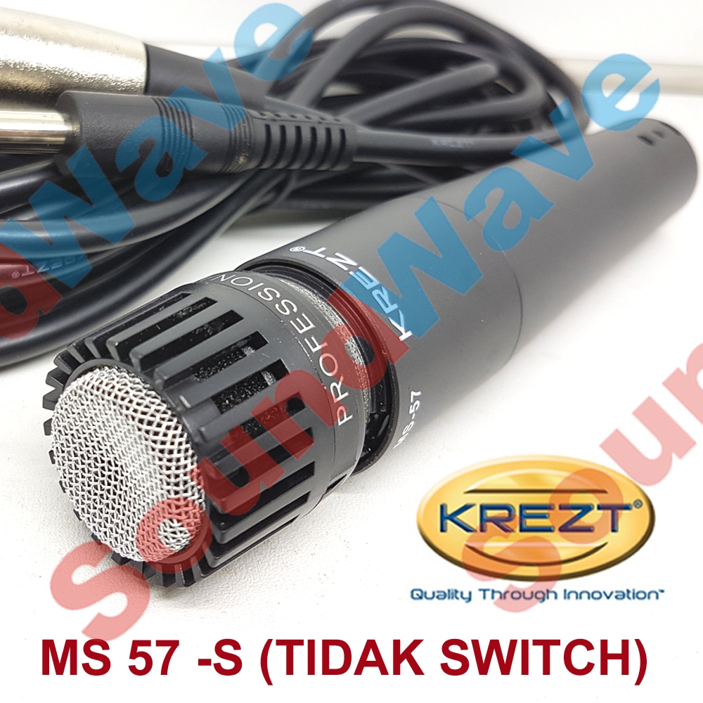 ORIGINAL KREZT MS 57 DYNAMIC MICROPHONE INSTRUMENT | MIC TAK DUT | MIKROFON GENDANG | MIK KENDANG MS