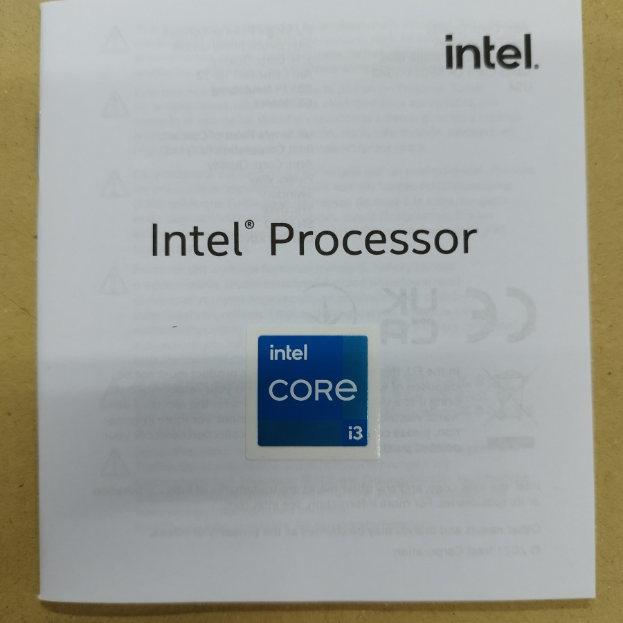Sticker Logo Intel Core I3 GEN 12/13