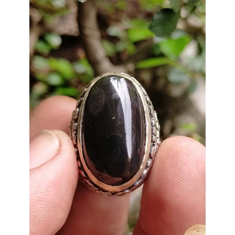 cincin batu akik asli kecubung tanduk