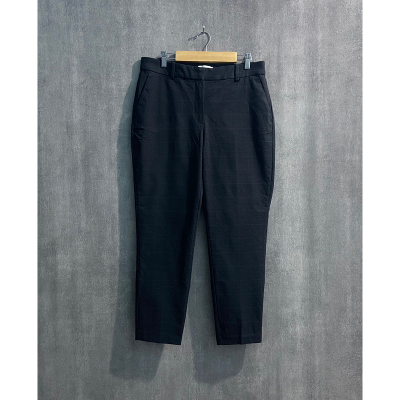 Ankle Pants H&M Tartan Dark Grey / Celana Bahan Pria / Size 31