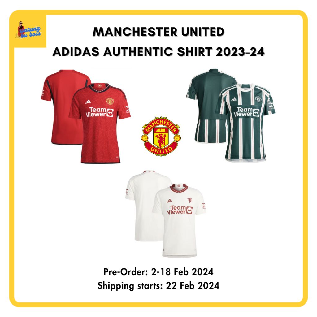 [PO UK] Machester United Adidas Authentic Shirt 2023/24 Manchester United Kit Home Away Third Jersey