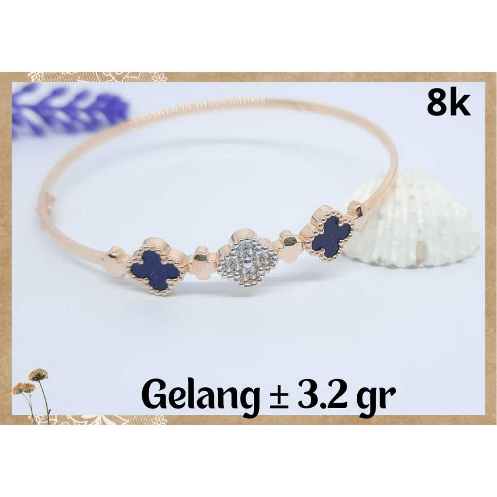 LMV Gelang Emas Variasi Hitam 375 8K