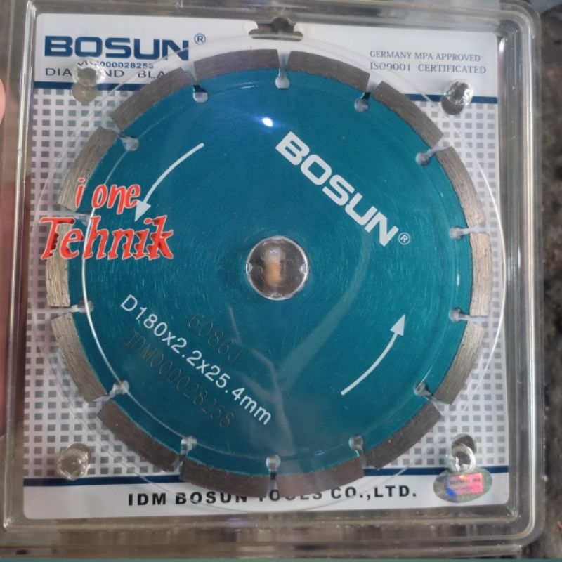 Diamond Blade 7 inch BOSUN mata gerinda potong granit 180x2.2x25.4 mm