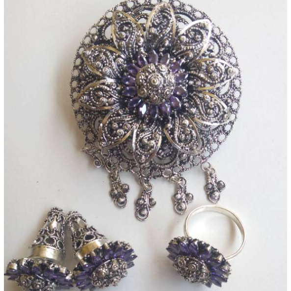 Bros Alpaka Bakar/ Bros Kebaya Bali/ bros Perak Bakar/ Bros Alpaka murah