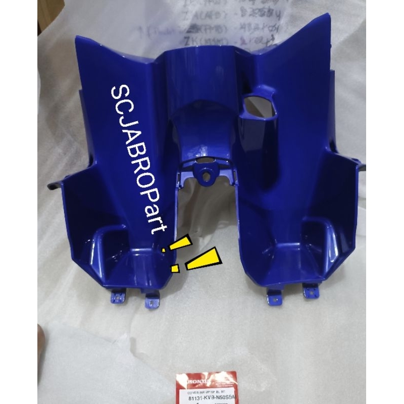 COVER INNER UPPER BLUE HONDA110 CARBU TECHNO...81131 KVB N50SBM...ORI AHM