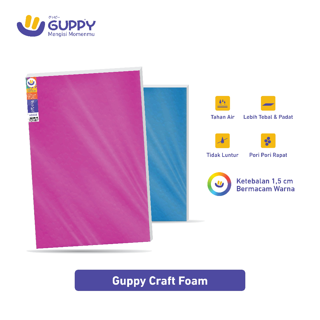 

Guppy Styrofoam Warna, Papan Styrofoam, Craft Foam Berwarna