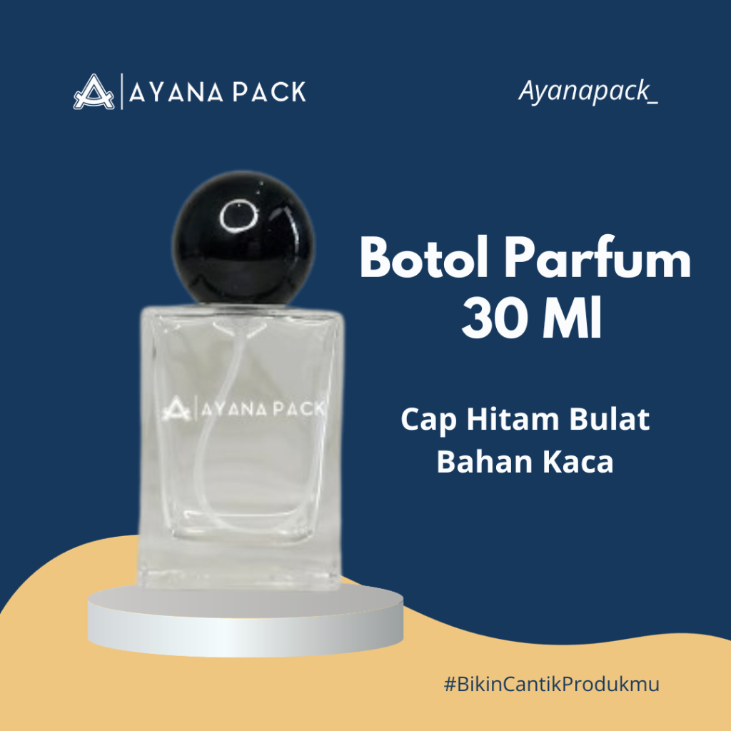 Botol Parfum kotak 30 ml Kotak Bulat Hitam Putih - / Botol Parfum Elegan / Botol Kualitas Terbaik / Botol Parfum Terbaik