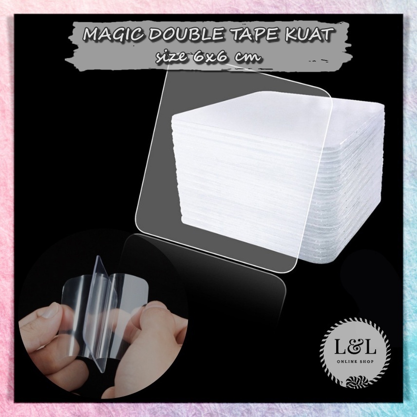 Double Tape Doble Tip Dauble Tape Lakban Selotip Serbaguna Tempelan Perekat Dinding Super Kuat