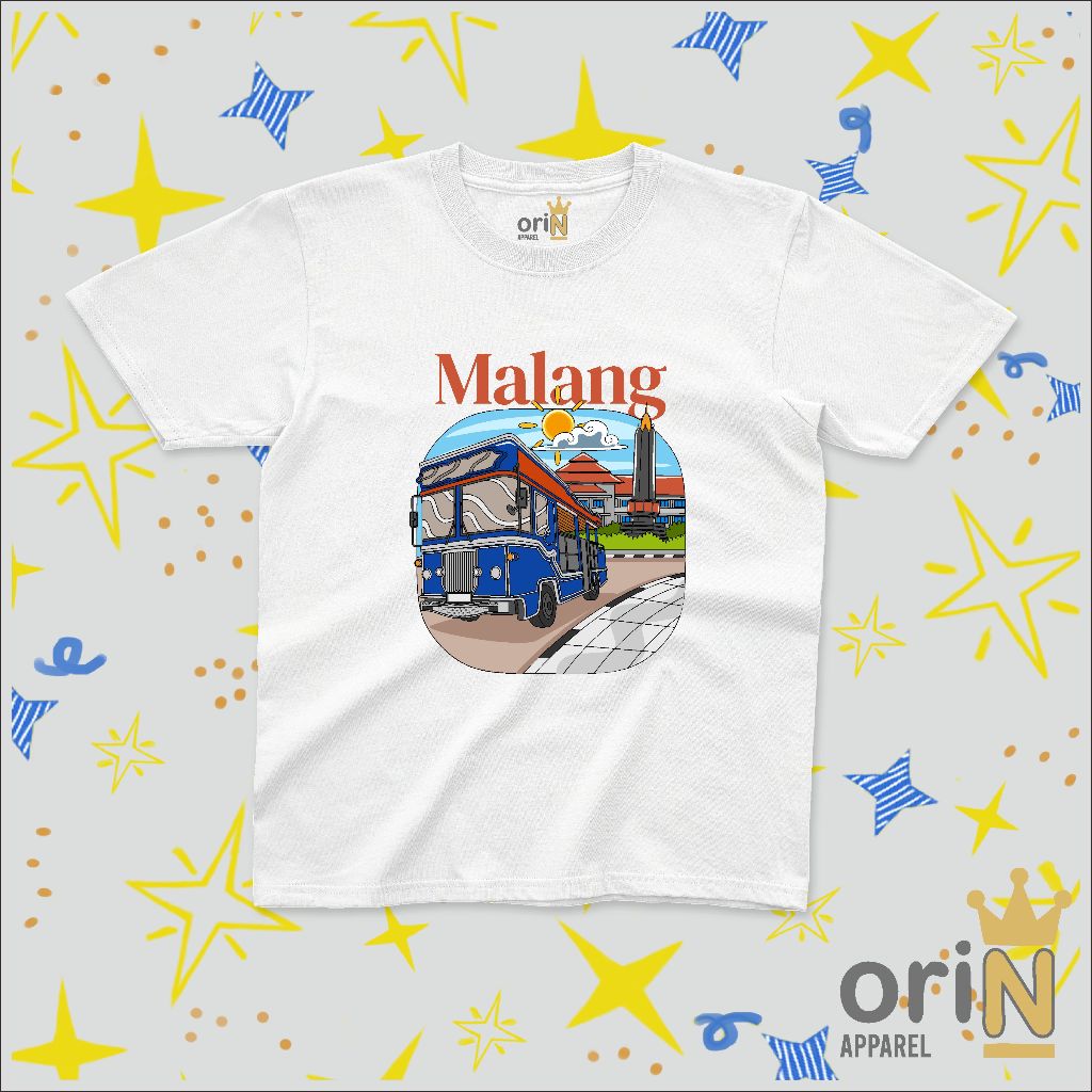 Kaos Distro Baju Pakaian Anak Laki Laki dan Perempuan MALANG