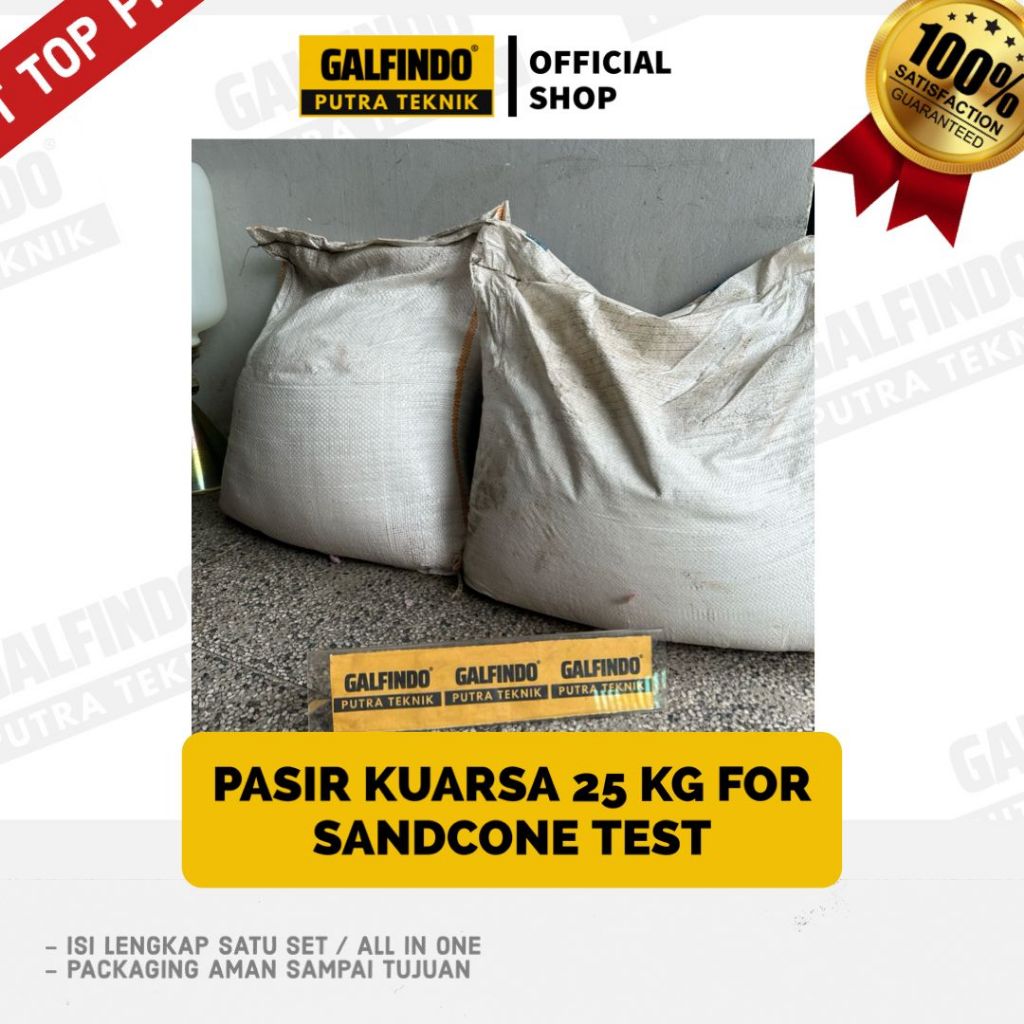 pasir kuarsa 25kg for sand cone test alat lab teknik sipil original 25kg