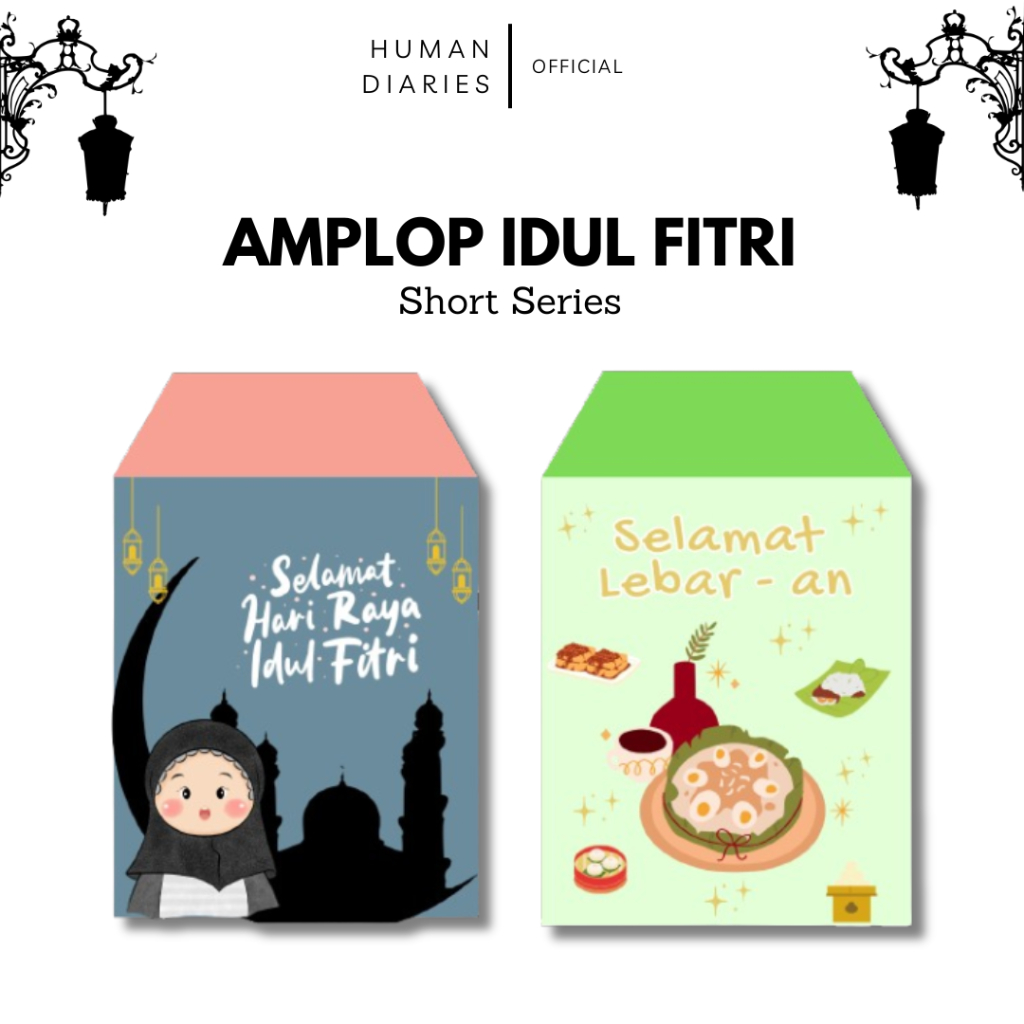 

100 PCS Short Series Amplop Lebaran Idul Fitri Premium Human Diaries