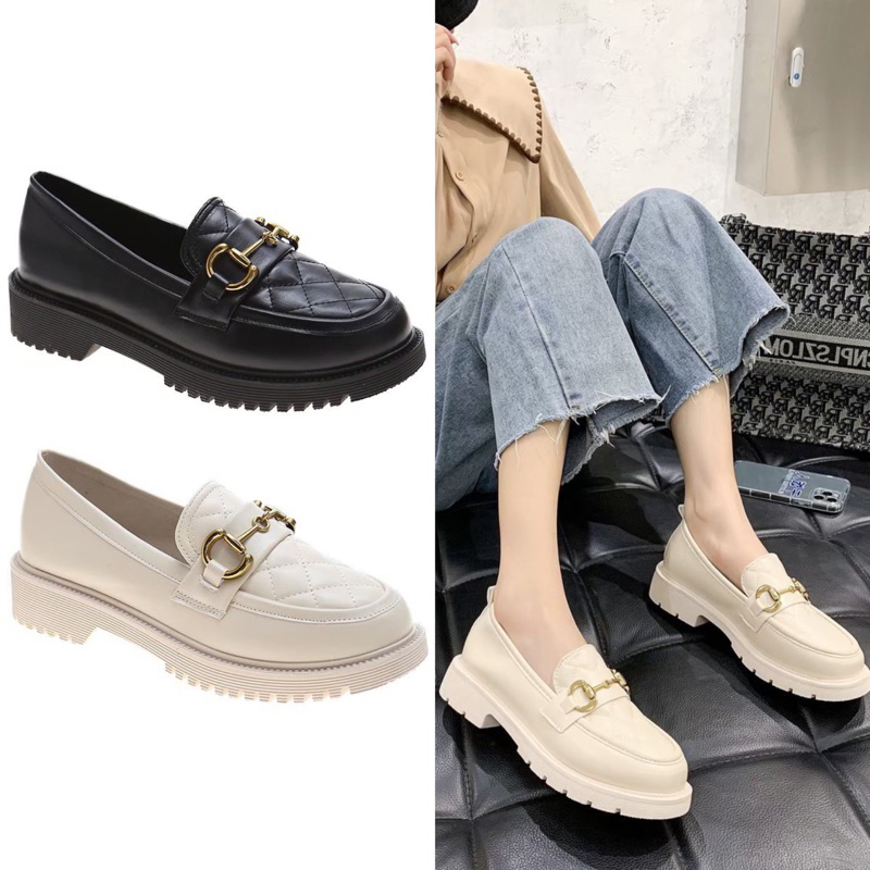 HOT SALE AVANCEID 1909 Loafers Sepatu Sneakers Wanita Kerja Docmart Hitam