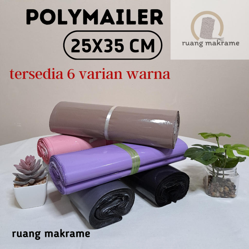 

[100 lembar] plastik polymailer 25x35 cm LDPE glossy plastik packing warna warni online shop