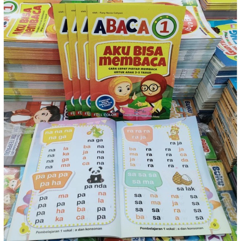 Buku ABACA Belajar Membaca untuk Anak PAUD TK dan Pra SD