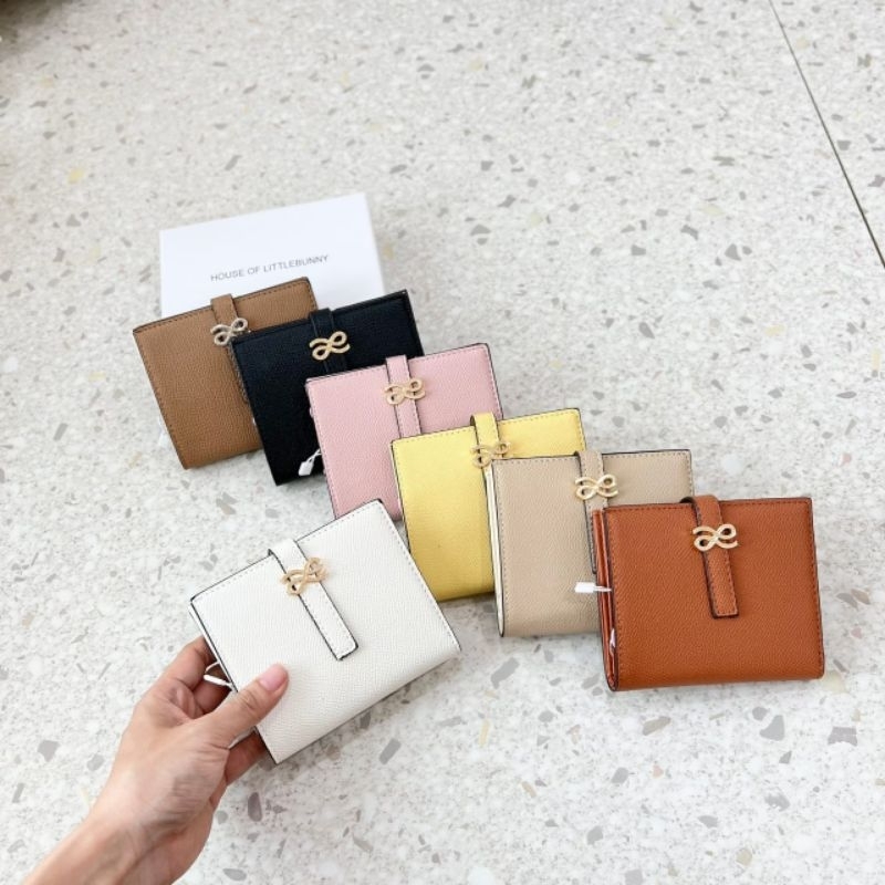 PROMO SALE Dompet lipat little bunny hitam putih pink kuning coklat nude khaki