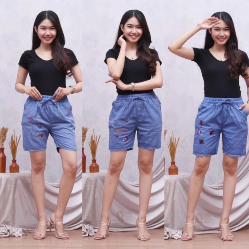Celana pendek jeans Hotpen jins wanita Celana hot pants