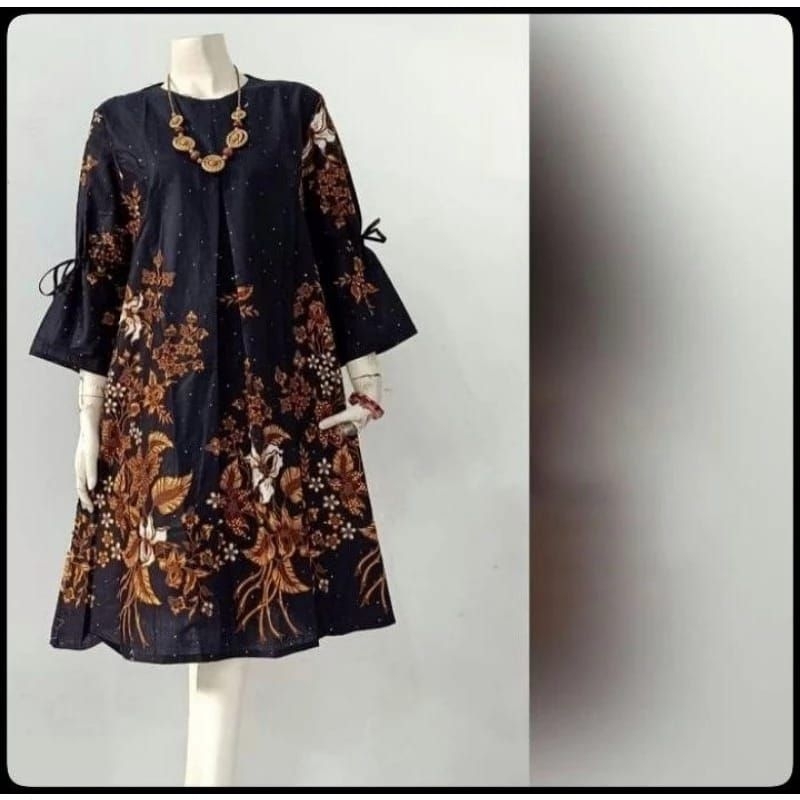 TUNIK BATIK WANITA JUMBO - ATASAN BATIK WANITA MODERN TERBARU LD 120 - FASHION MUSLIM WANITA