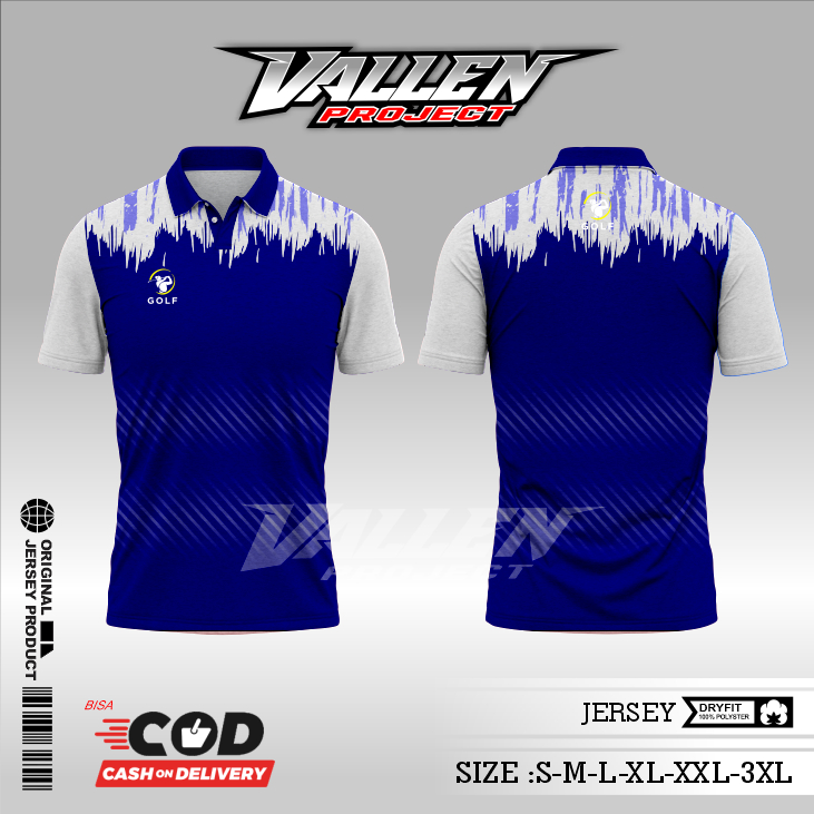 JERSEY WANGKY GOLF V5 BISA CUSTOM COD JERSEY KERAH KANCING OLAHRAGA GOLF / BAJU KERAH GOLF / KAOS KE