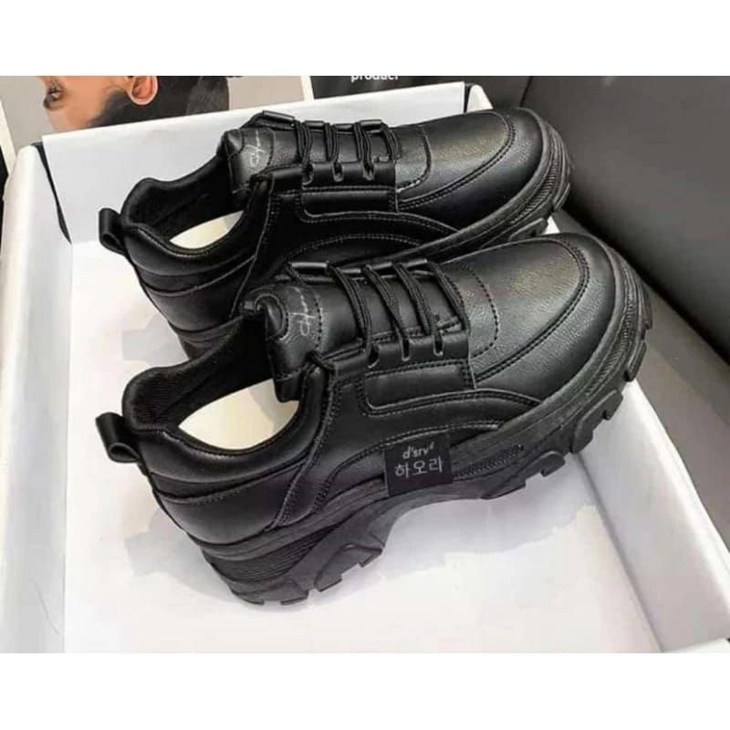 Sepatu Snekers Wanita Model Korea Sepatu Sekolah Hitam Sepatu Korean Style Wanita Terbaru Sepatu For