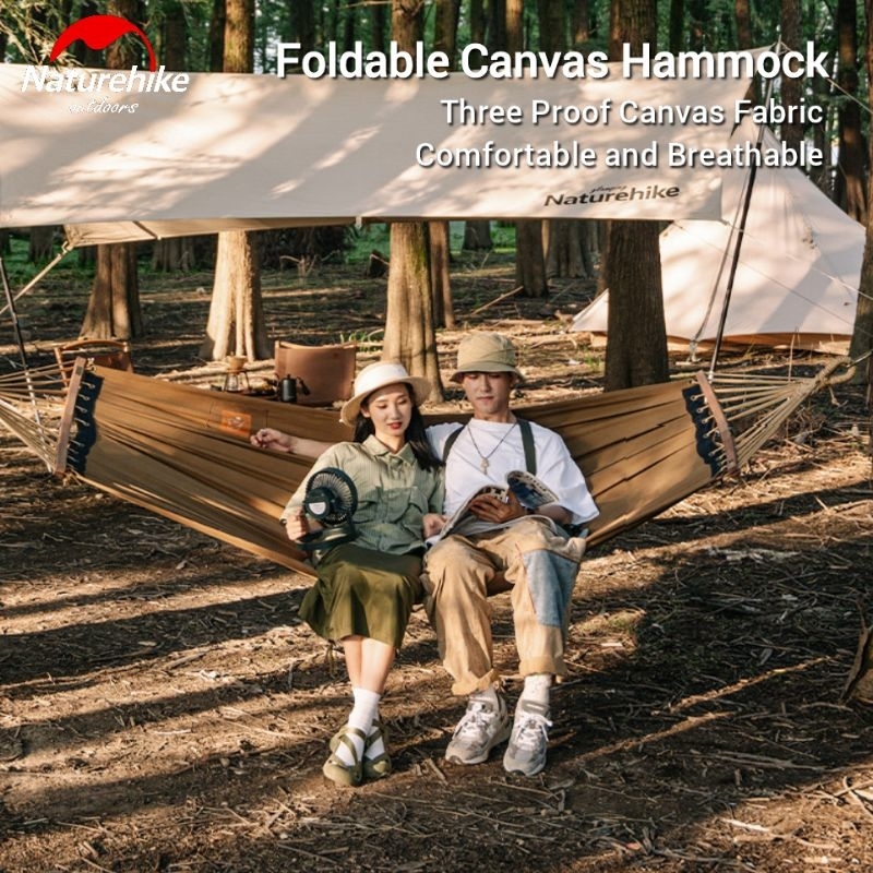 HAMMOCK CANVAS NATUREHIKE NH21DC001 TIPE DRAG DC-G02 DOBEL 2 ORANG TEMPAT TIDUR GANTUNG CAMPING HIKI
