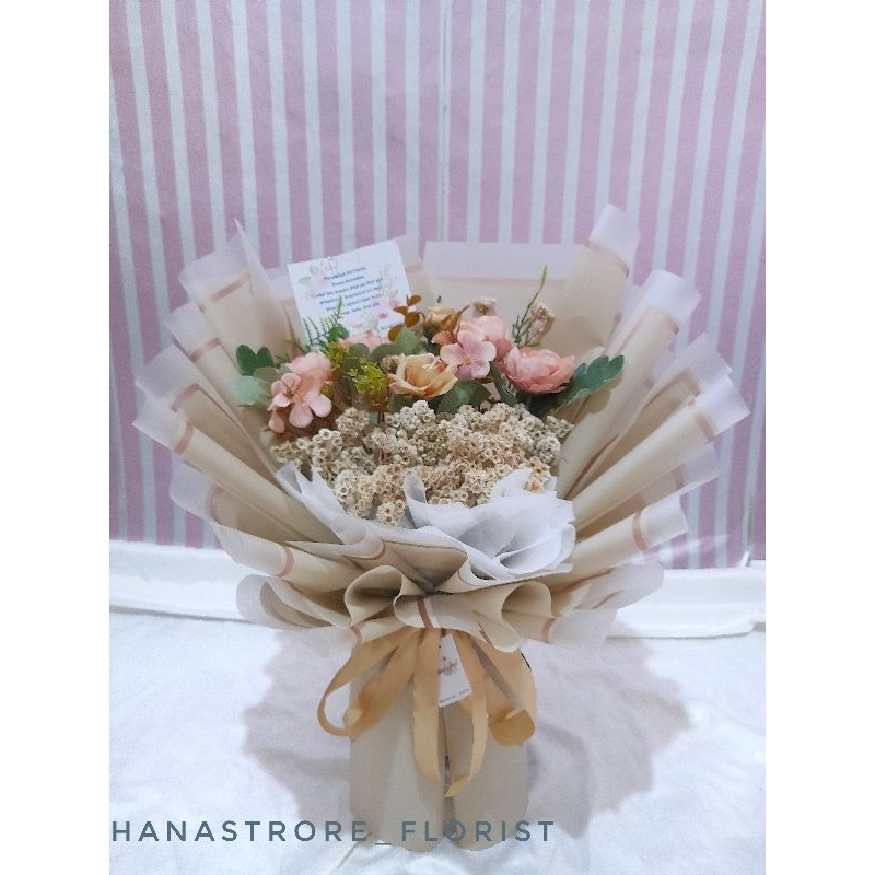 Buket bunga edelweis mix artificial size xl