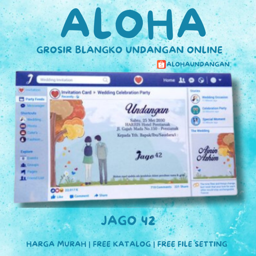 BLANGKO UNDANGAN JAGO 42 | Blangko Undangan kosong | Kertas Undangan Kosong | Undangan Murah | Blang
