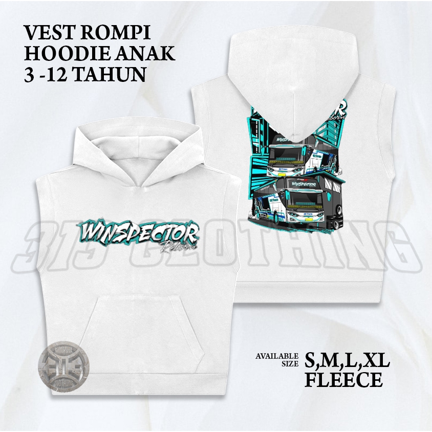 Jaket Anak Bus Mania Winspector / Vest Hoodie Anak Winspector Bis Mania