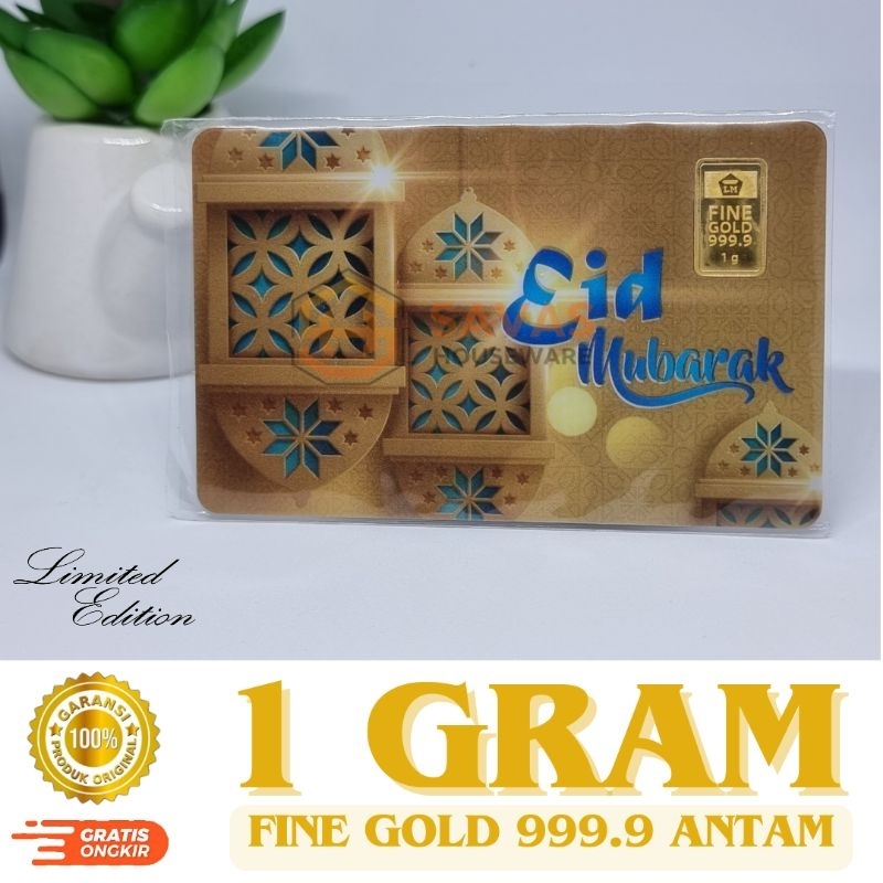 1 Gram Emas Antam Edisi Khusus Lebaran/Eid Mubarak(1000% Original)