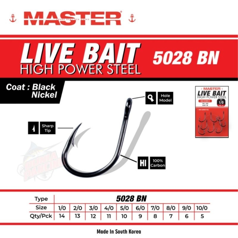 Kail Pancing Carbon Steel Master Live Bait 5028-BN