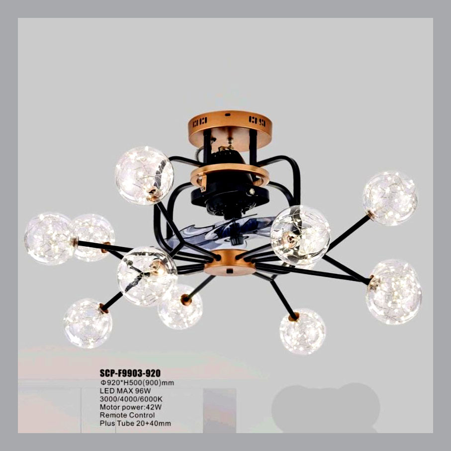Lampu Hias Plafon Gantung ceiling void Clasic Modern Kaca Kipas Orbit minimalis elegan lighting livi