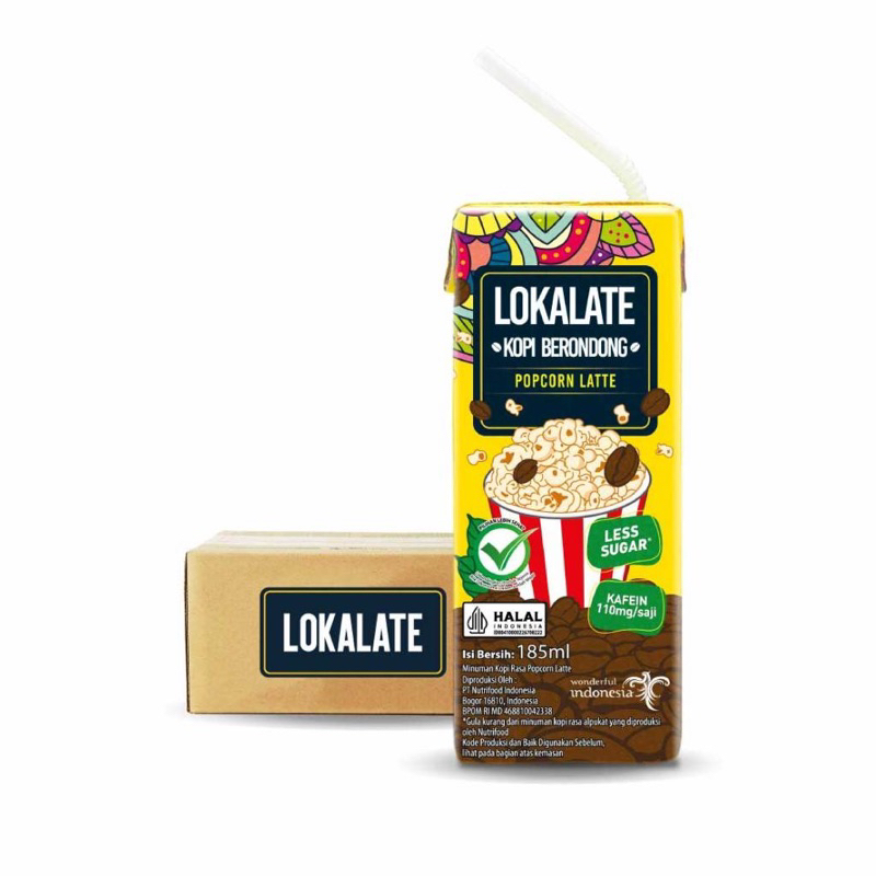 

Lokalate Kopi Berondong (Popcorn Latte) RTD 185 ml x 24pcs