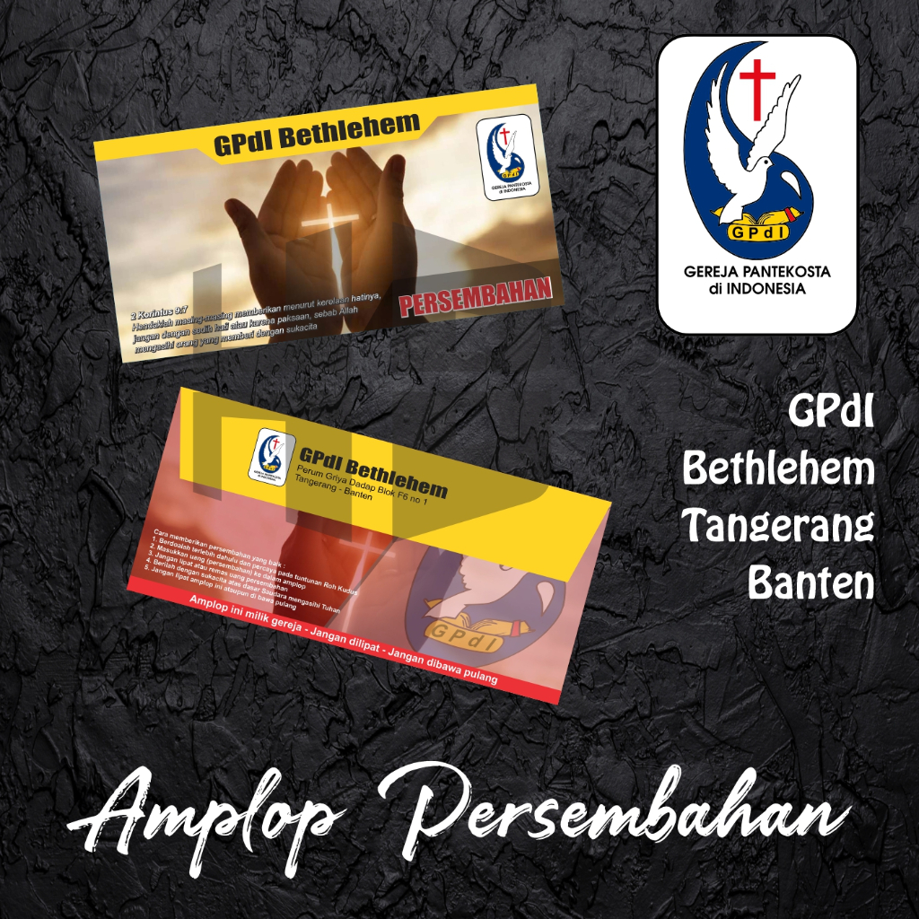 

Amplop Persembahan buat GPDI Betlehem Tangerang Banten