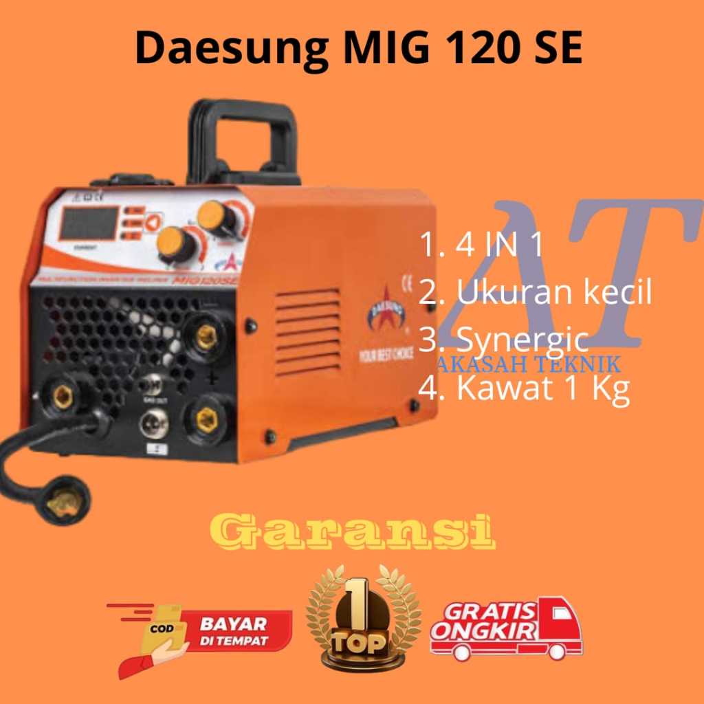 Mesin Travo Las Inverter Daesung MIG 120 SE MIG120 Tanpa Gas
