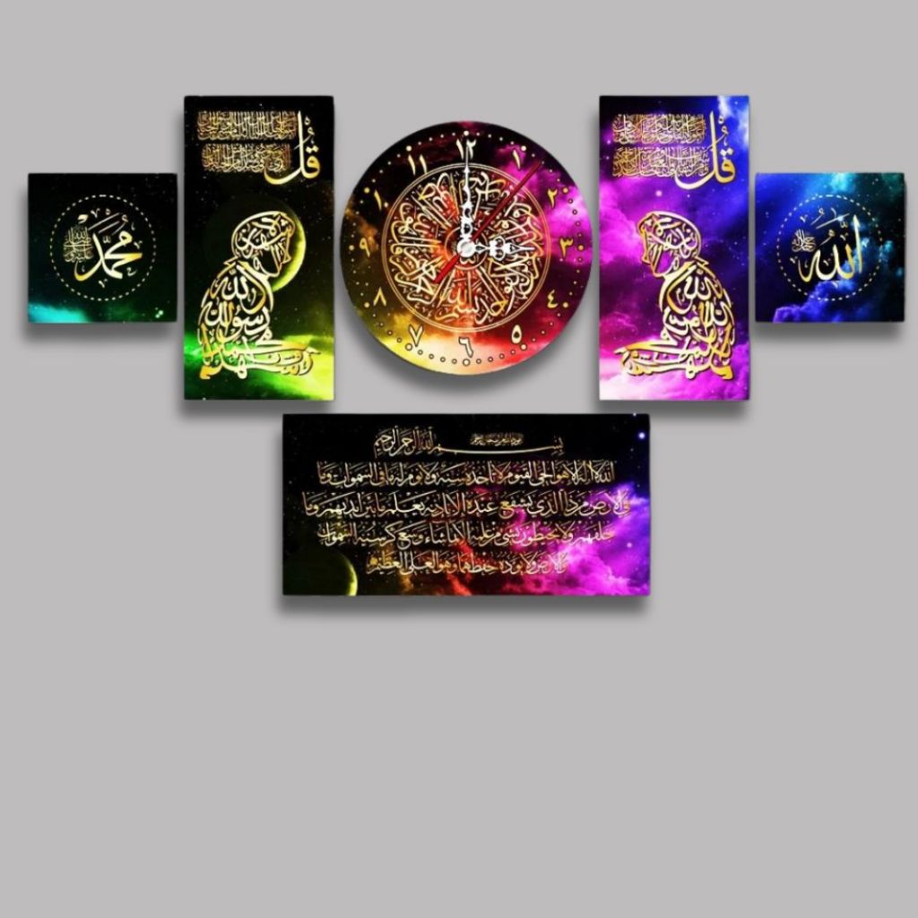 Jam Dinding Aesthetic Hiasan Dinding 7SET