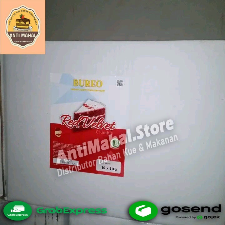 

Bureo Red Velvet / Remahan Bubuk BISkUIT Red Velvet Isi 10 x1KG/DUS