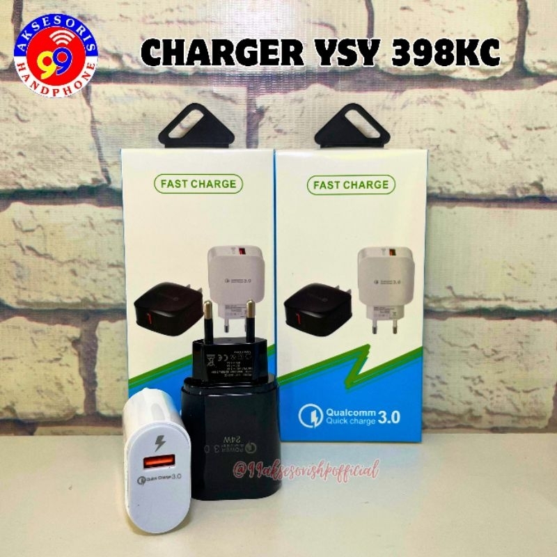 ADAPTOR KEPALA CHARGER LUCKY FAST YSY 398 KC SUPORT FAST CHARGING
