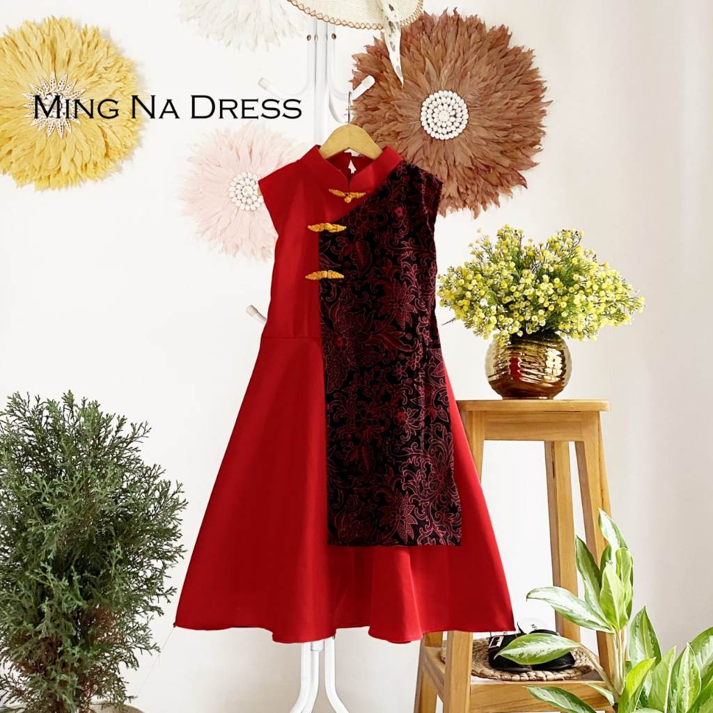 MING NA DRESS / BAJU ANAK / BAJU DEWASA / DRESS BATIK / BAJU KOMBINASI / DRESS PEREMPUAN / BAJU PEST