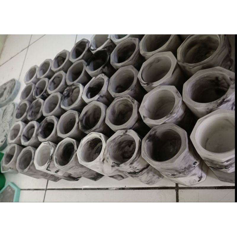 pot semen mini kaktus sukulen marble