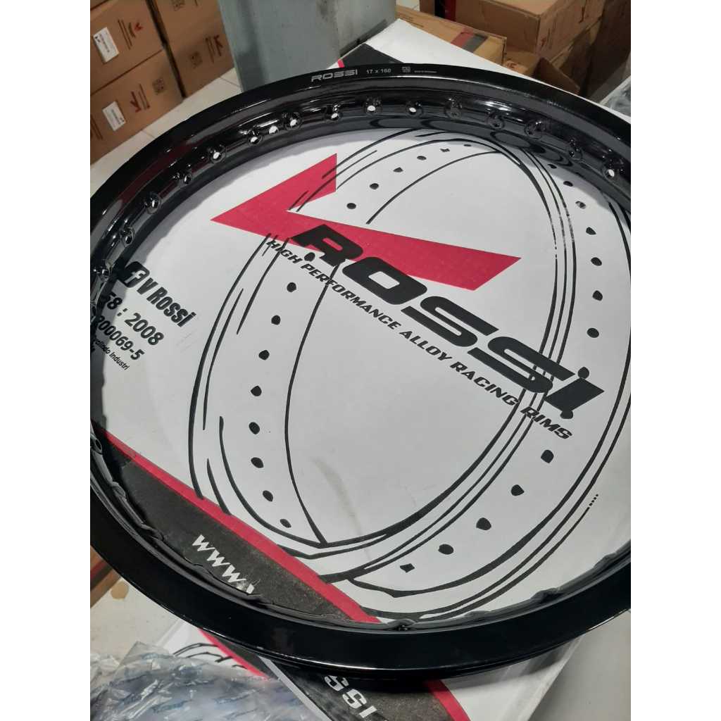 VELG ROSSI RING 17 HITAM KILAP