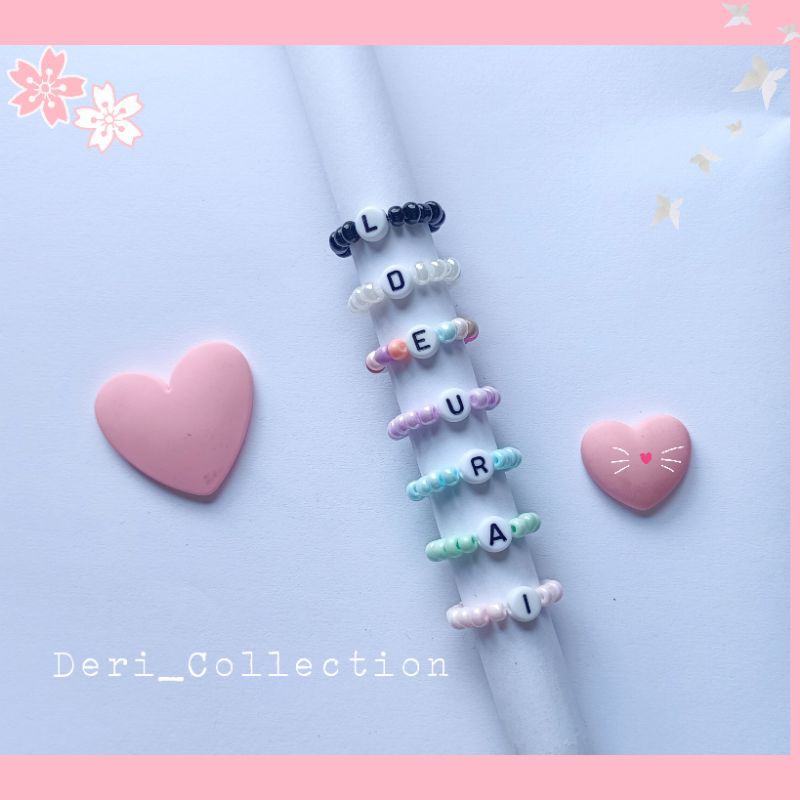 Cincin manik Huruf | cincin korea |cincinkpop | cincin mutiara