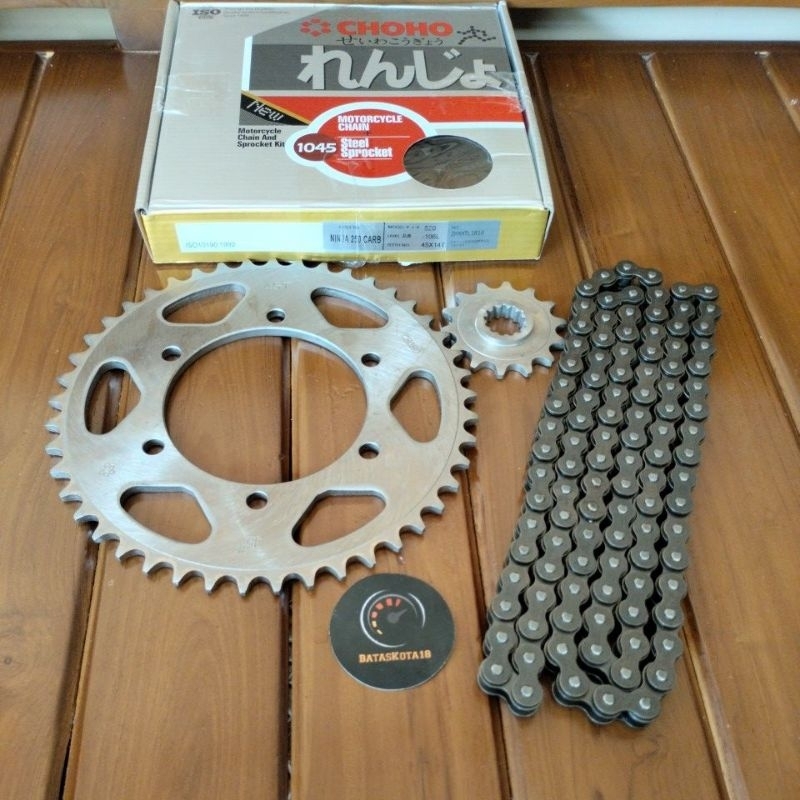Gir set gear paket baja ninja 250 ninja250 karburator fi injeksi heavy duty choho